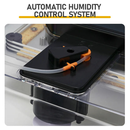 48-Egg Incubator 110V, Fully Automatic with Egg Turner & Temperature/Humidity Control, Clear Lid with LED Candler and Storage, for Hatching Chicken, Duck, Quail Eggs